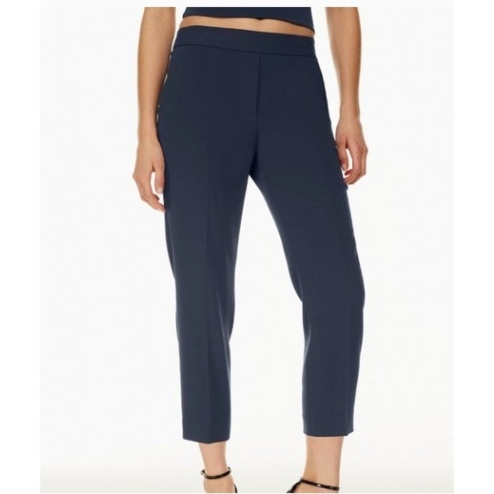 Artizia Babaton "Conan" Cropped Pull On Dress Pants, Dark Grey, Sz 4